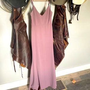 Lulus Mauve Floor Length Dress - Size Small